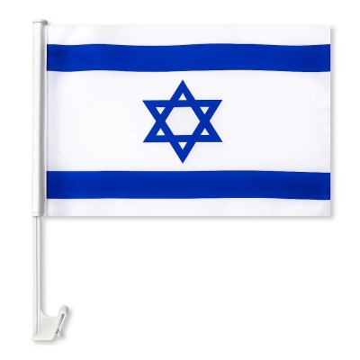 דגל ישראל לרכב ליום העצמאות בגודל 30x45 ס