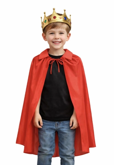 גלימה אדומה לילדים ליום הולדת דגם 1