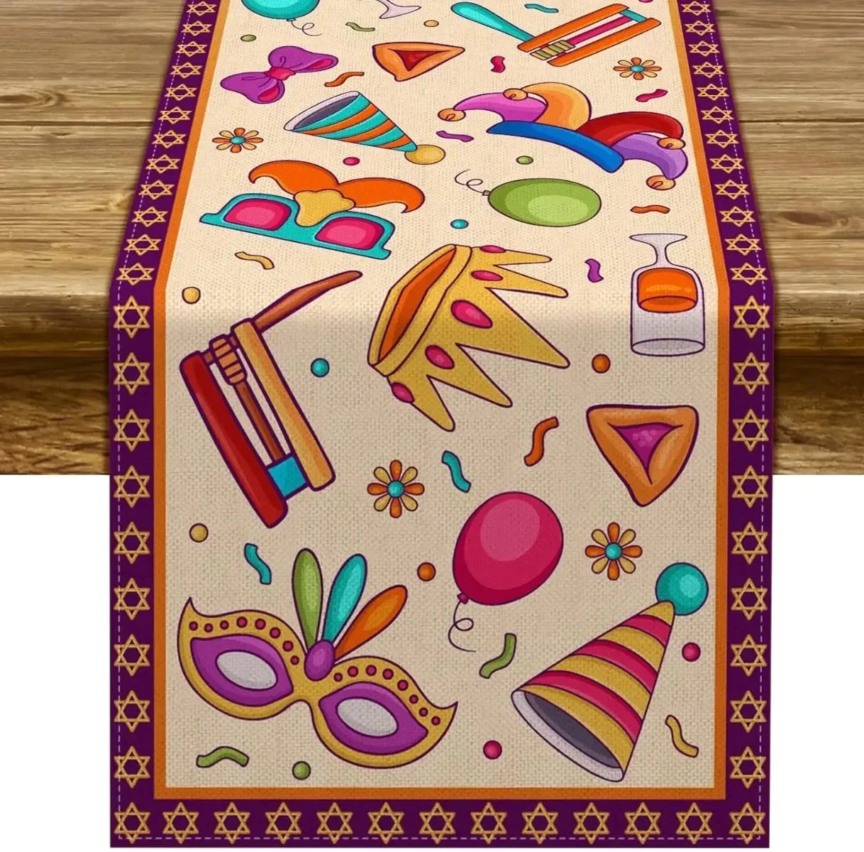 ראנר פורים לשולחן בגודל 140x33 סנטימטר