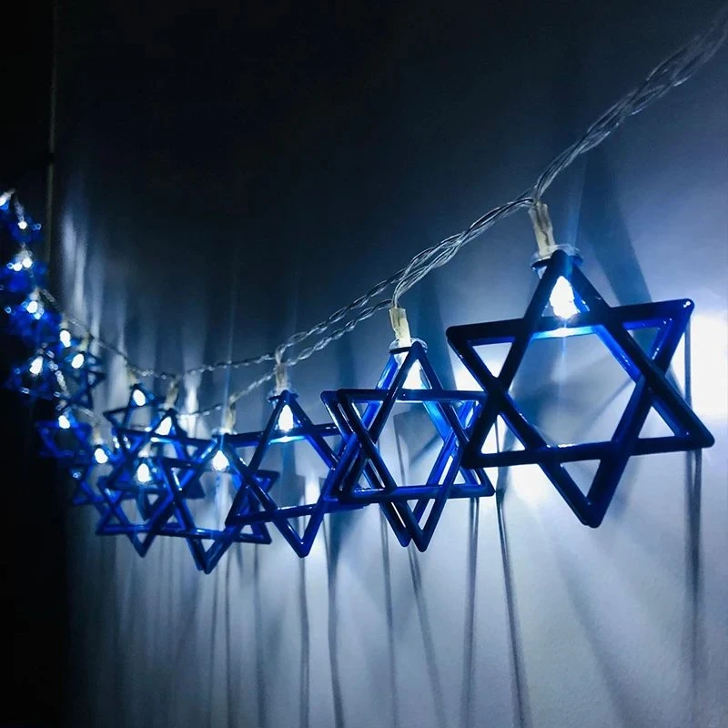 שרשרת לד מגן דוד באורך 1.65 מטר