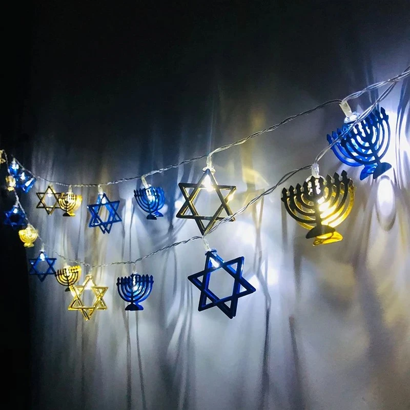 שרשרת לד מגן דוד באורך 1.65 מטר