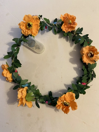 זר פרחים לראש