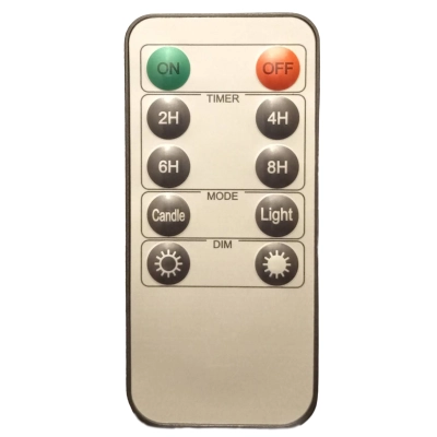 נרות אלקטרוניים/חשמליים בצבע שנהב 6 יחידות עם שלט